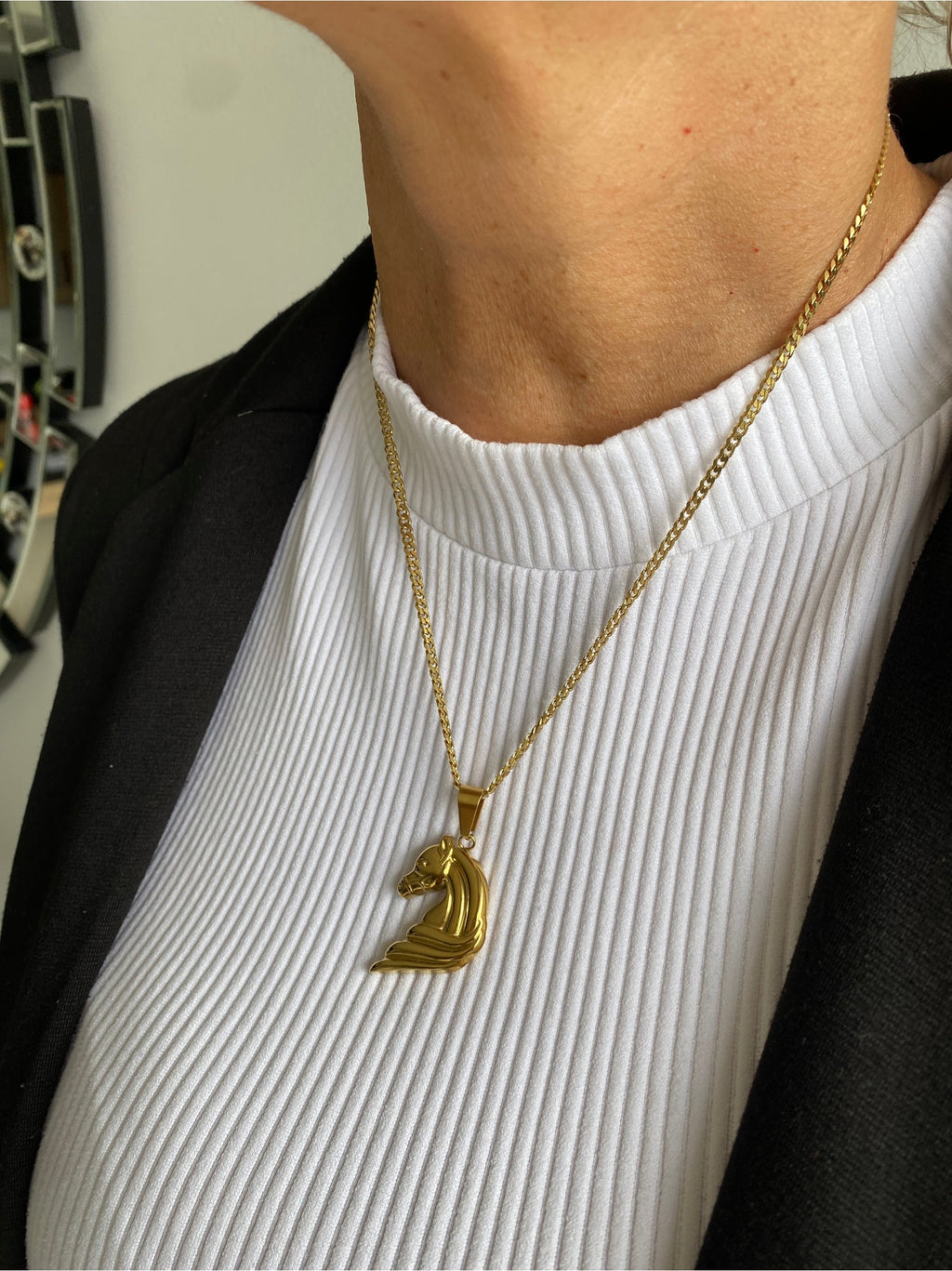 Cadena tejido Cubano para mujer